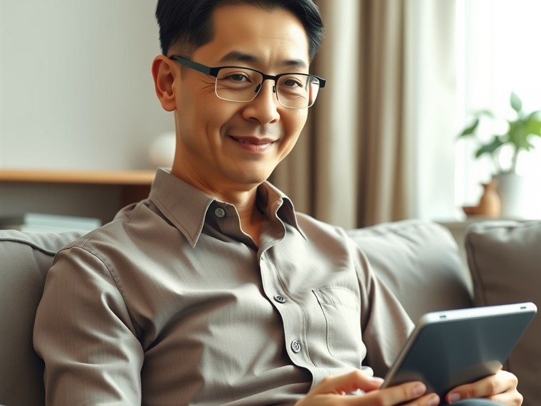 상담 창구에서 안내를 받는 가족