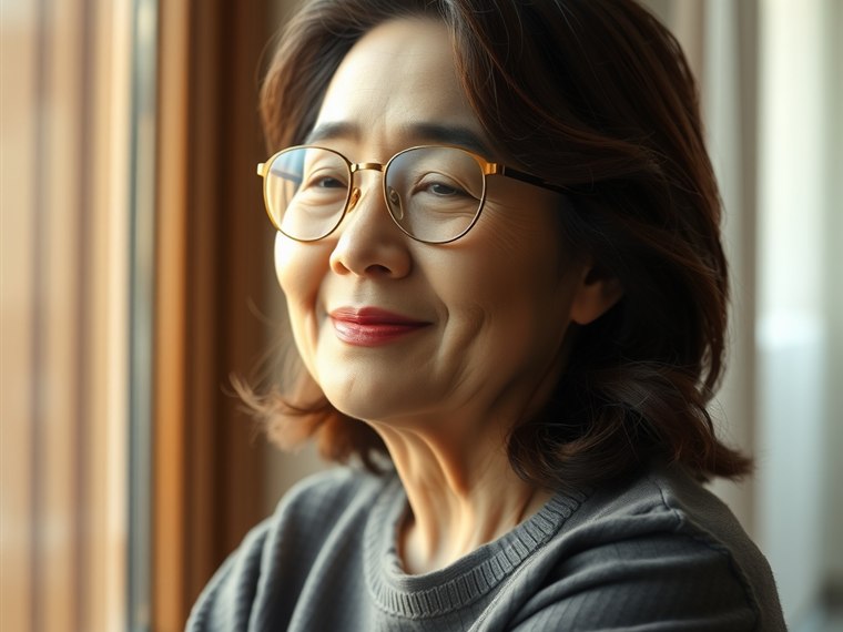 혈압을 재고 있는 시니어