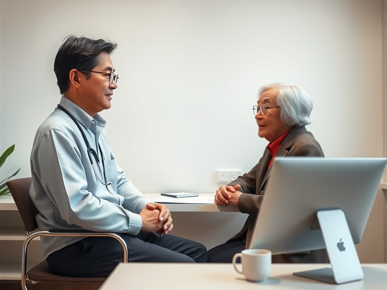 진단서와 약관을 함께 살펴보는 모습