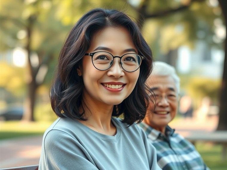 달력을 보며 일정을 확인하는 시니어